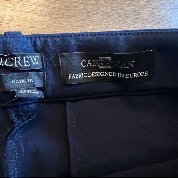 J. Crew Natalia Pant in Four Season Stretch in Navy Blue Size 0 NWT - Picture 12 of 14